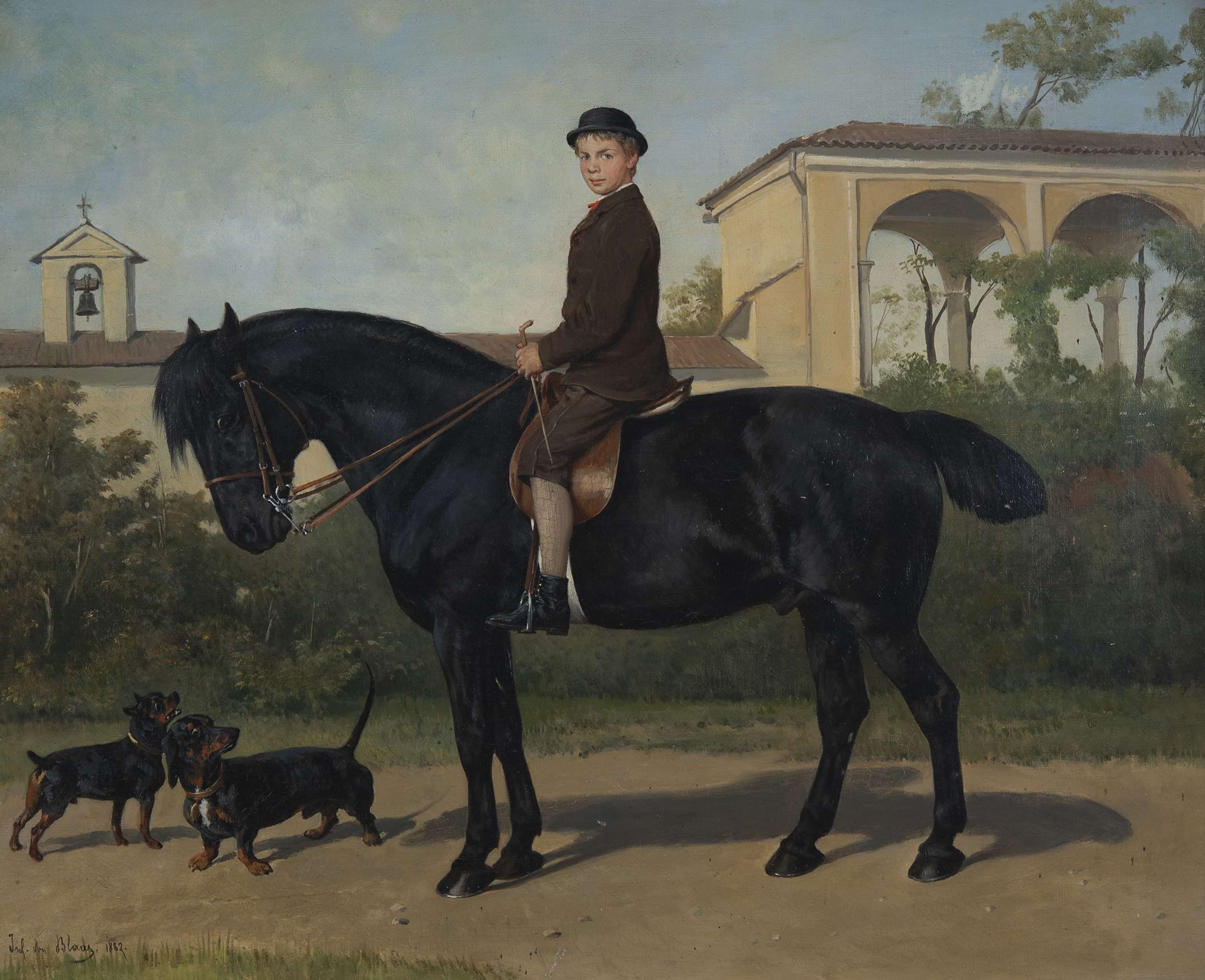 Ritratto di Carlo Coronini Cronberg a cavallo